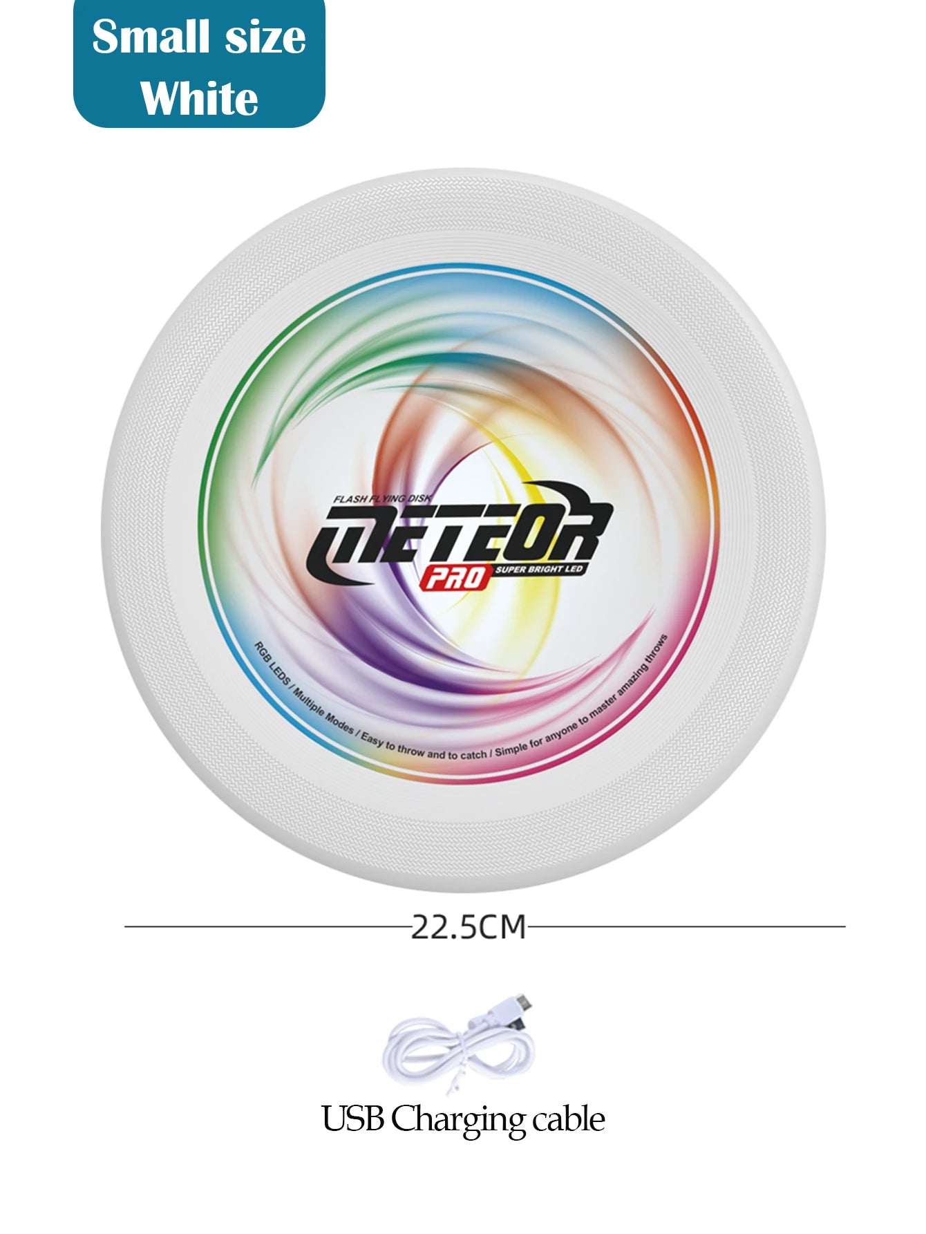 LED Flying Disc, Noctilucence Colorful Outdoor Leisure Toys Various Lighting Changes Lightweight and Fun Sport Game Gifts