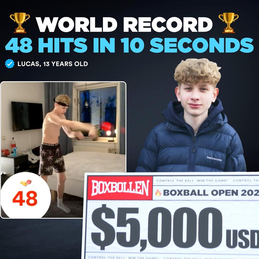 ® Boxing Reflex Ball - Celebrity-Endorsed Home Workout Game - App-Connected Punch Counter - Hand Eye Coordination Training Ball - Christmas Gift for Boxers, All Ages - Stocking Stuffer